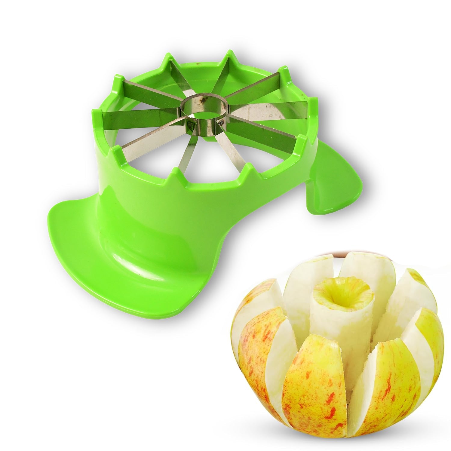 Apex Apple Cutter with Container – Unbreakable ABS Body & Stainless Steel Blades Apex Apple Cutter with Container – Unbreakable ABS Body & Stainless Steel Blades
